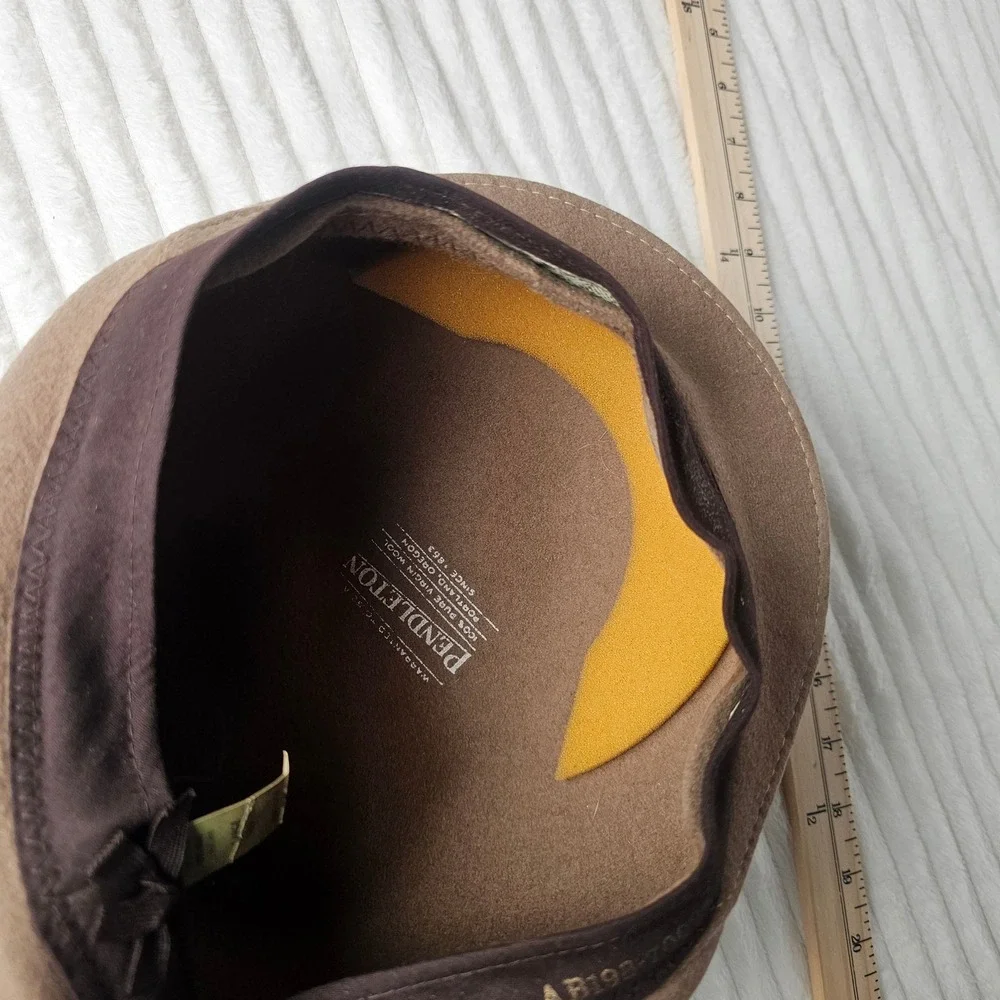 Pendleton Vintage 100% Wool VTG Newsboy Cap Large Brown Heritage Flat Hat